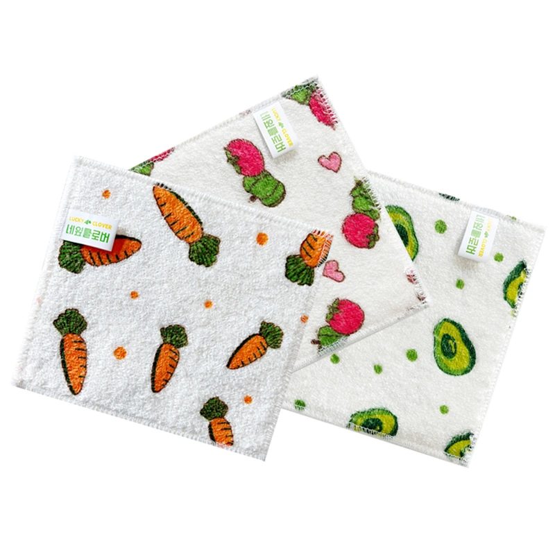 韩国原装进口竹纤维不易粘油洗碗巾易清洗双层耐用不易滑手