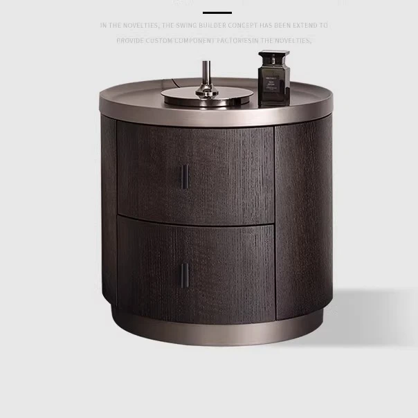 意式极简Ltalian Designer床头柜简约现代轻奢边几角几床边收纳柜