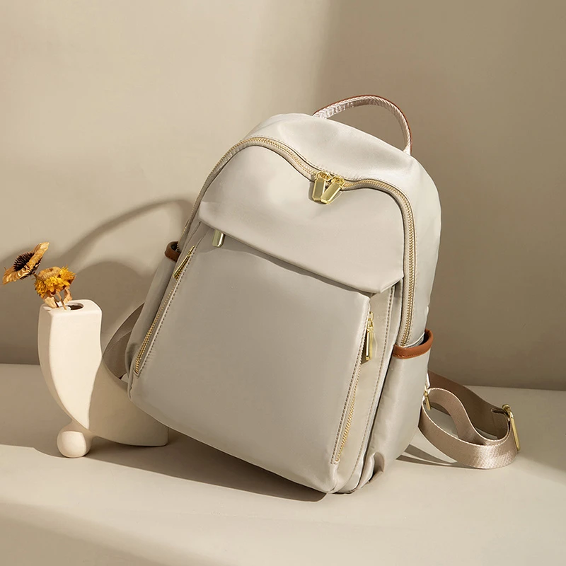 时尚休闲百搭通勤双肩包牛津布大容量女士背包CJ6232201