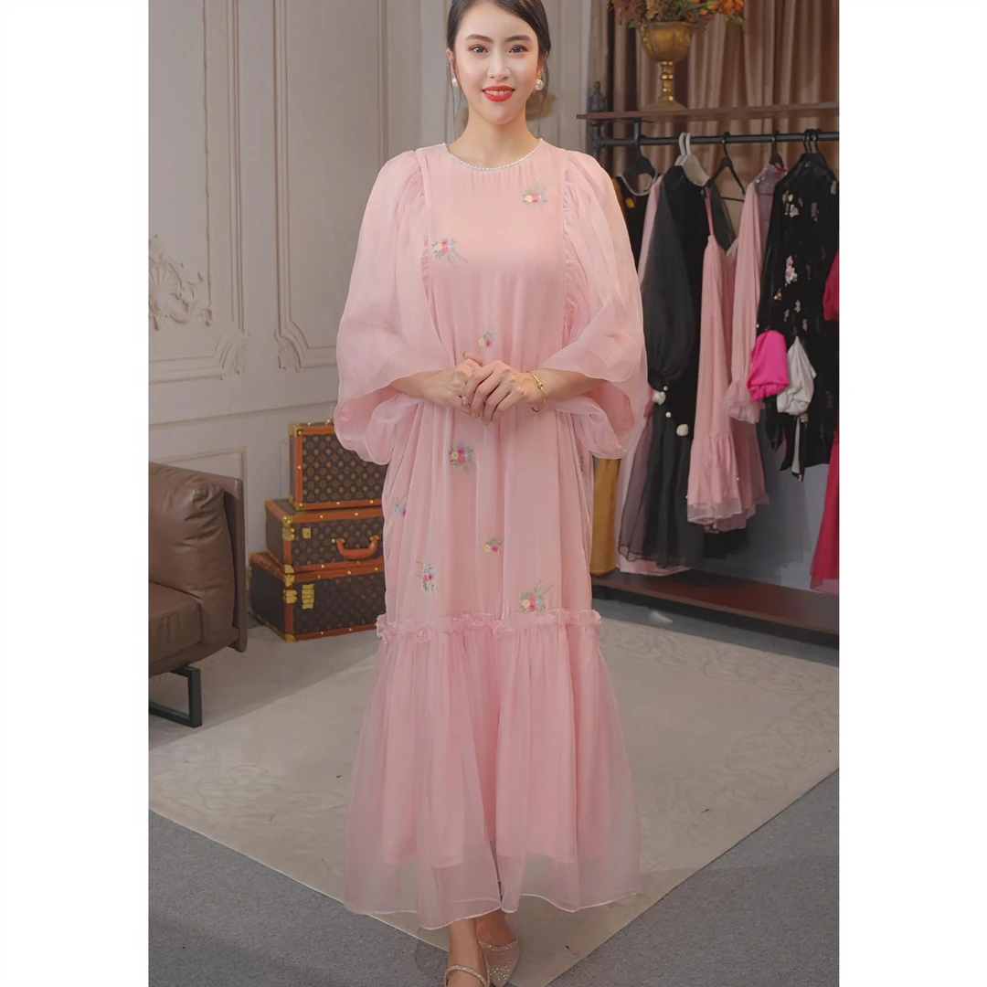 了然红标依偎2023秋冬连衣裙丝绒长袖流苏时尚气质丝绒黑色连衣裙