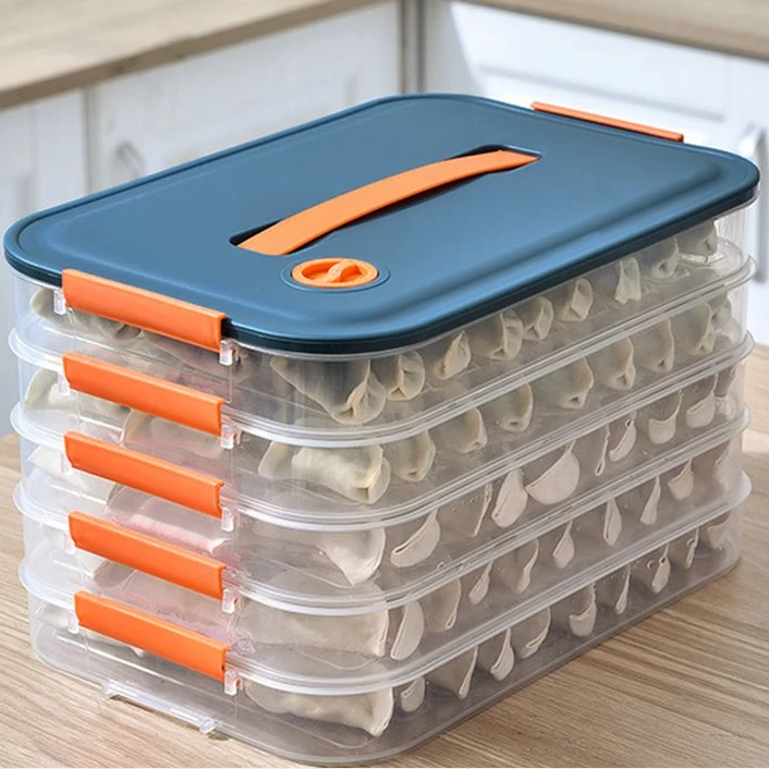 【念妈专属】饺子盒专用多层保鲜盒大容量馄饨水饺托盘包子收纳盒