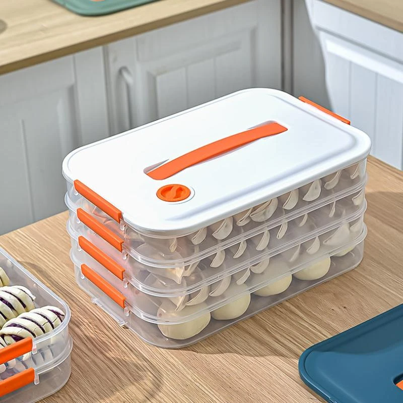 饺子盒专用多层保鲜盒大容量厨房冰箱冷冻馄饨水饺托盘包子收纳盒