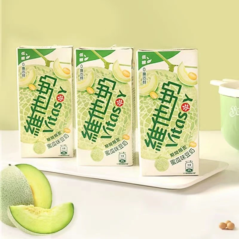 香港原装进口Vita/维他期间限定款低糖蜜瓜味豆奶学生早餐奶375ml