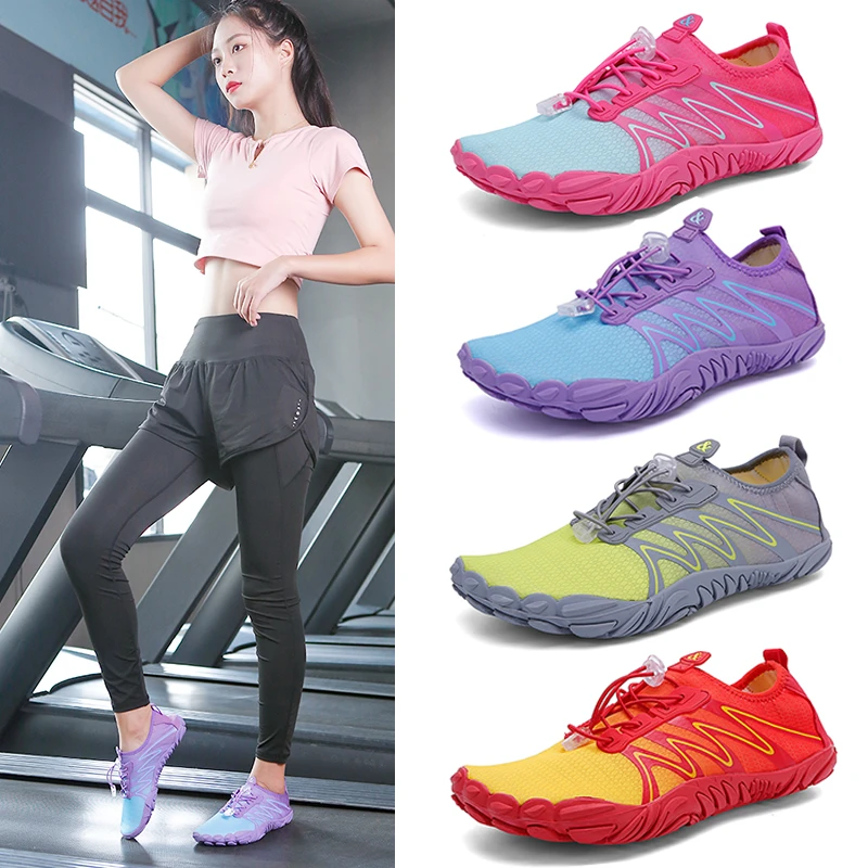 居家健身鞋男女室内跳绳跑步机瑜伽健身专用休闲运动鞋子轻便软底