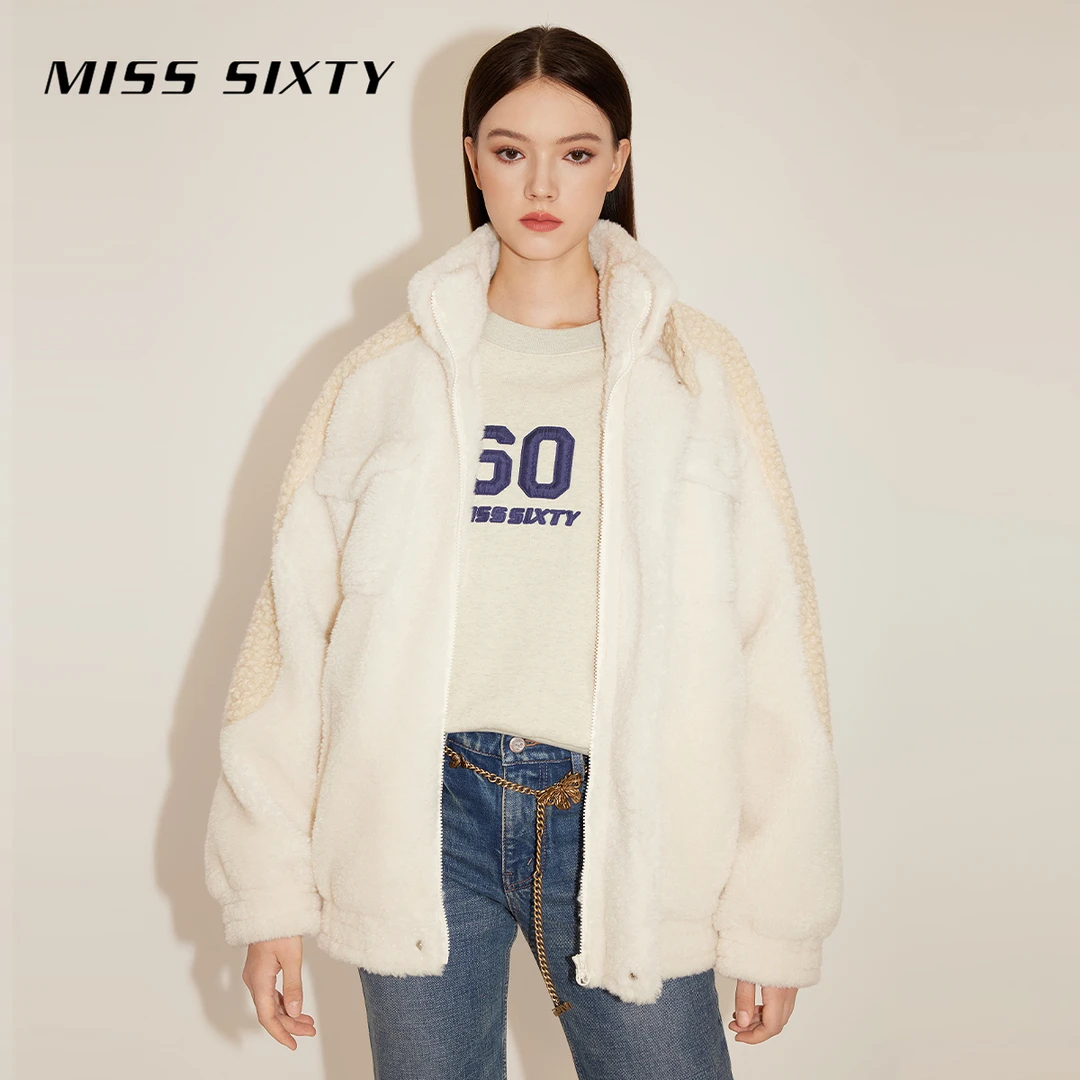 【赵老板专属】人造皮草 Miss Sixty新款仿皮草外套立领2912