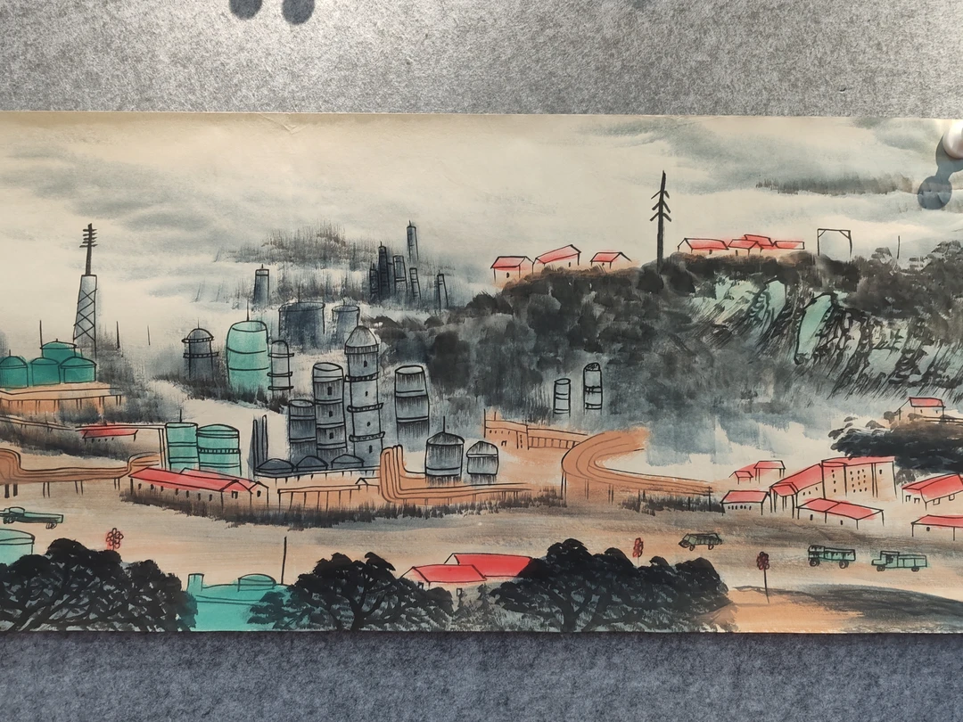 钱扬帆起航长卷 横幅图