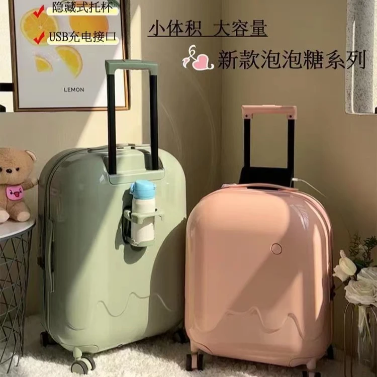 2024新款高颜值网红旅行行李箱时尚登机行李箱ins雪糕拉杆箱立体