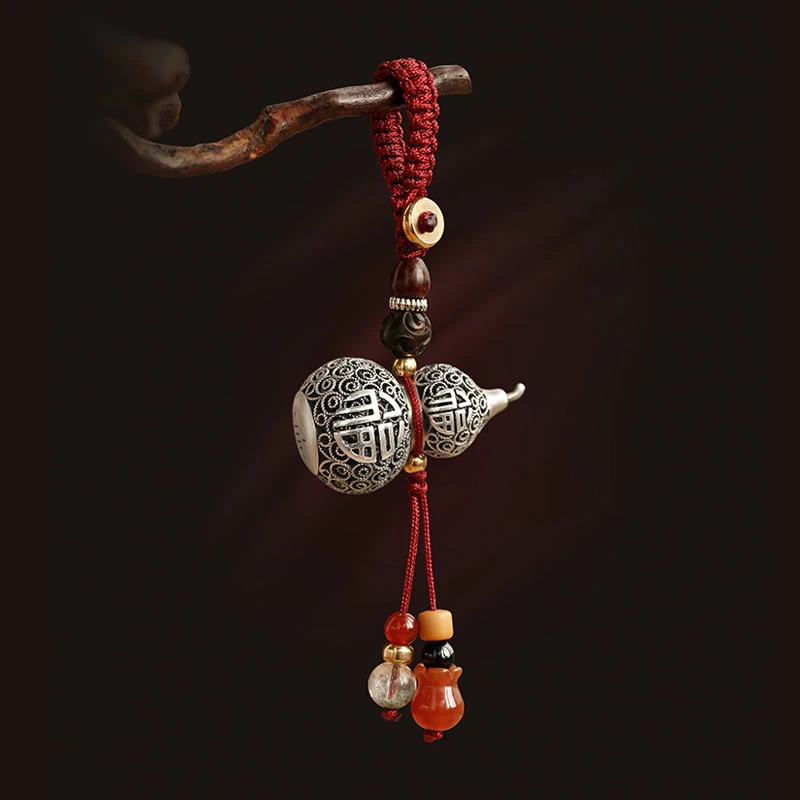 ✅爆款葫芦汽车钥匙挂件高档创意复古风钥匙扣网红爆款挂饰钥匙链