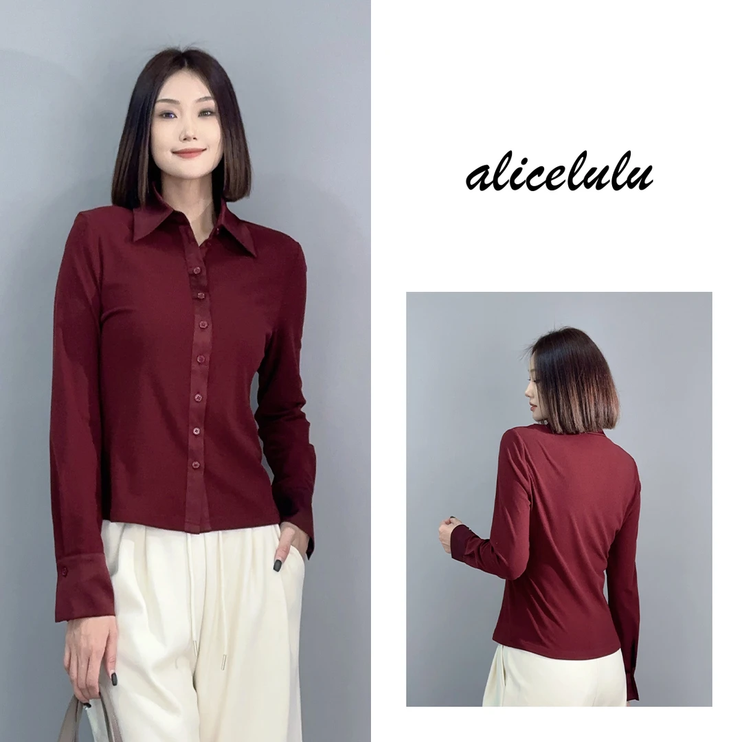 5ALICE “优雅爵士”衬衫 时髦拼接 洋气通勤 S2141426E