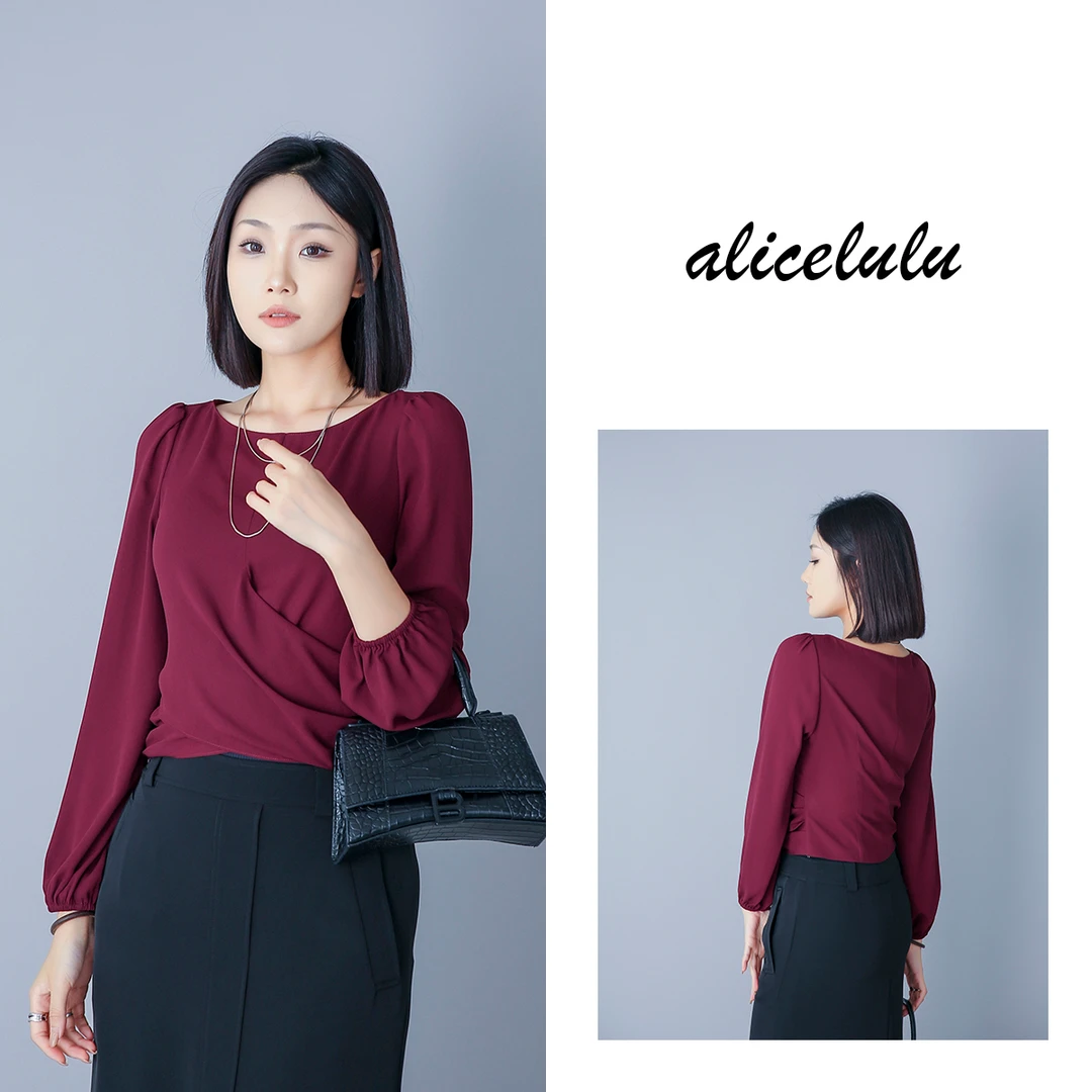 5 ALICE “梅子紫”衬衫 优雅垂顺 时髦通勤 S2139063E