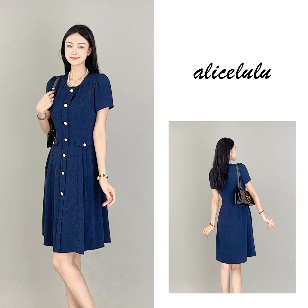 5 ALICE “量身打造”连衣裙 优雅剪裁 时髦钉扣 S1034022B