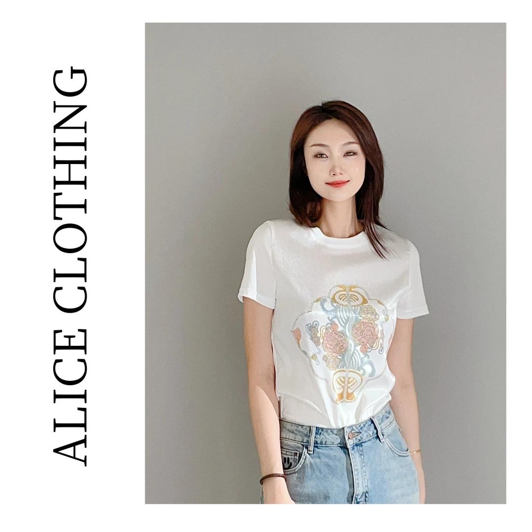 5【ALICE “锦绣”T恤】国风雅韵 柔滑透气 S2137746T