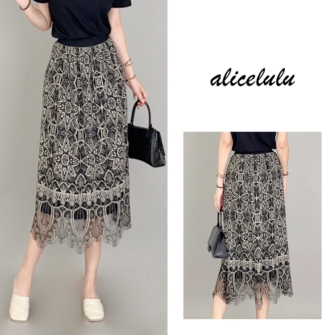 5 ALICE “繁花舞曲”半裙 优雅曼妙 显瘦藏肉 S621495J