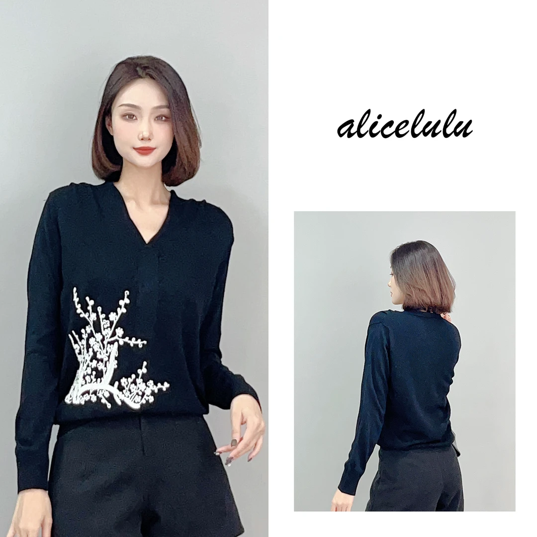 5 ALICE “寒梅颂”毛衣 别致清雅 温柔柔糯 S2141177U