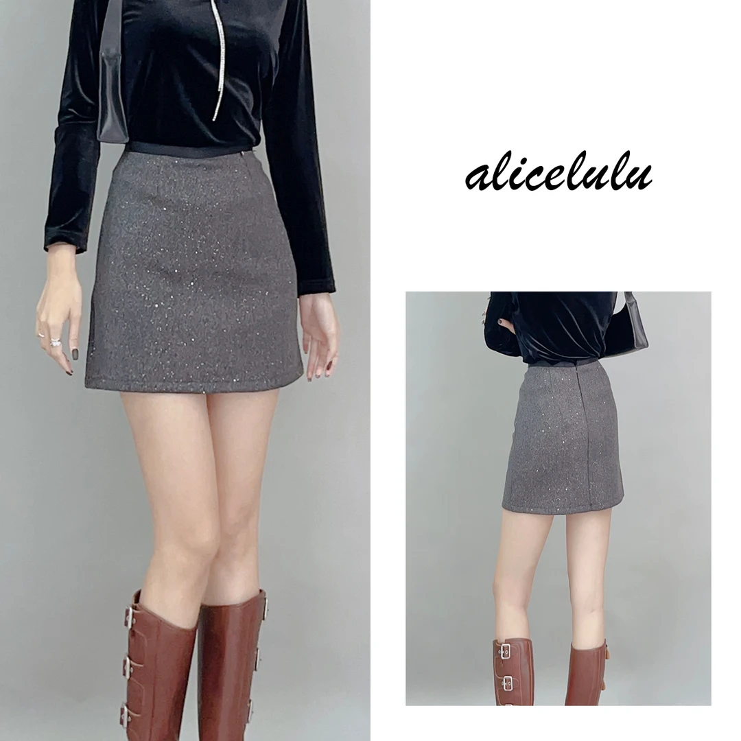 5 ALICE “星空裙”半身裙 璀璨烫钻 时髦肌理 S1034819K