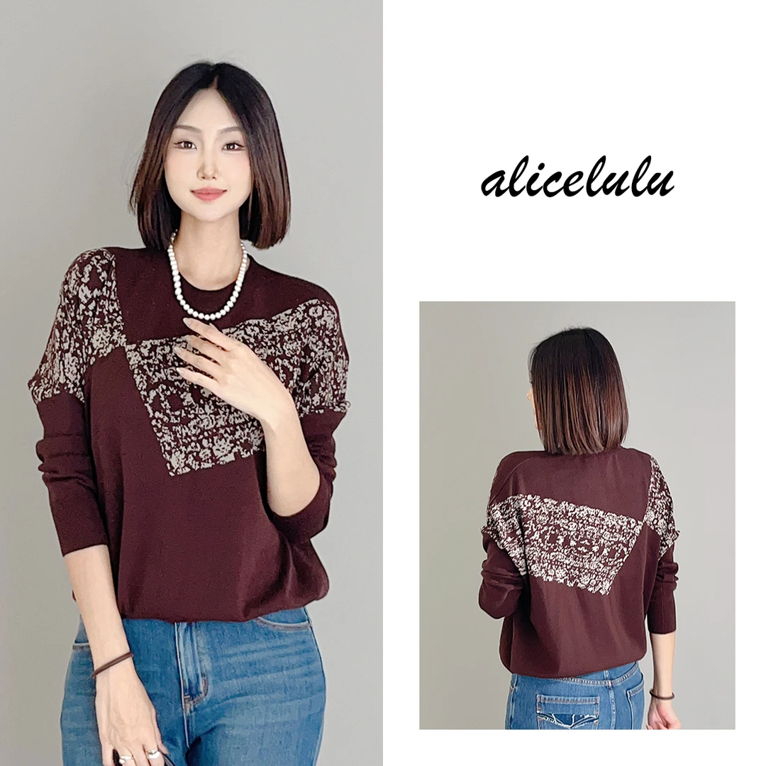 1 ALICE “重温旧梦”毛衣 复古印花 别致设计 S2139966U