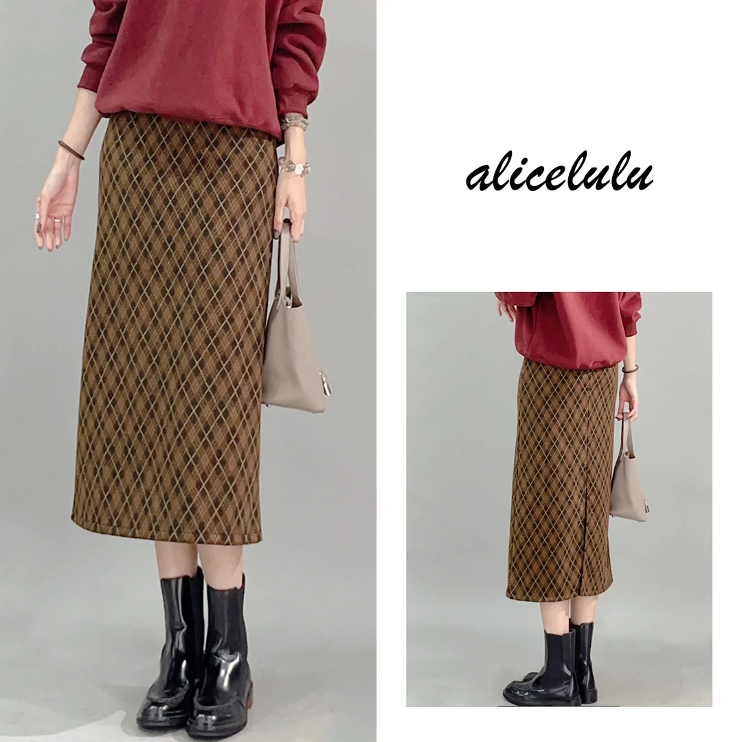 5 ALICE “有格调”半身裙 英伦格纹 通勤气质 S621889K