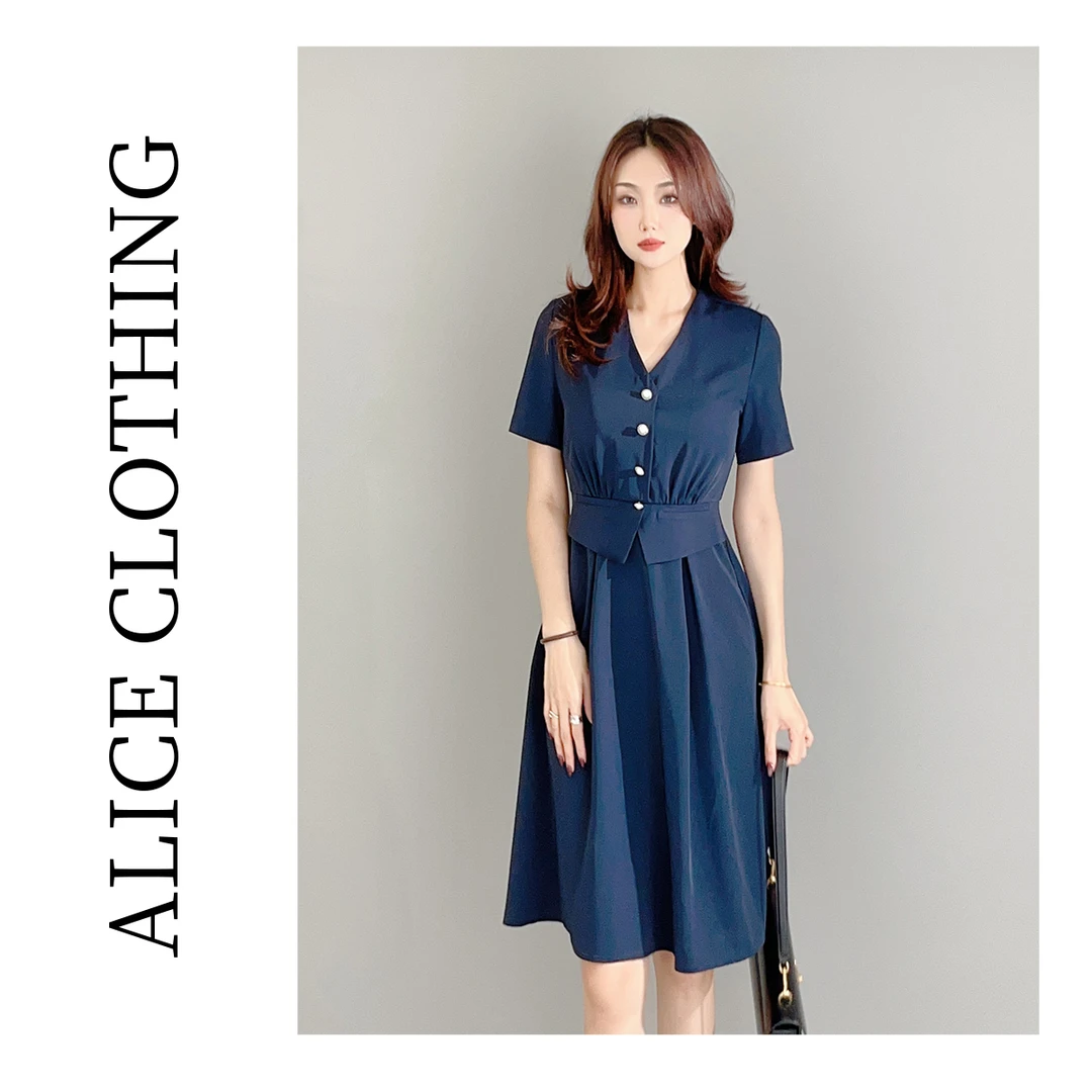 5【ALICE “消肚魔法”连衣裙】层次设计 优雅显瘦 H1033405J