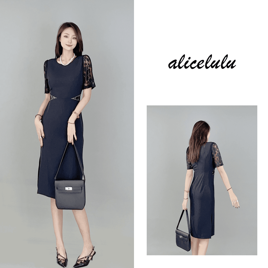 3 ALICE “闪耀之夜”连衣裙 轻奢蕾丝 端庄名媛 S2138308W