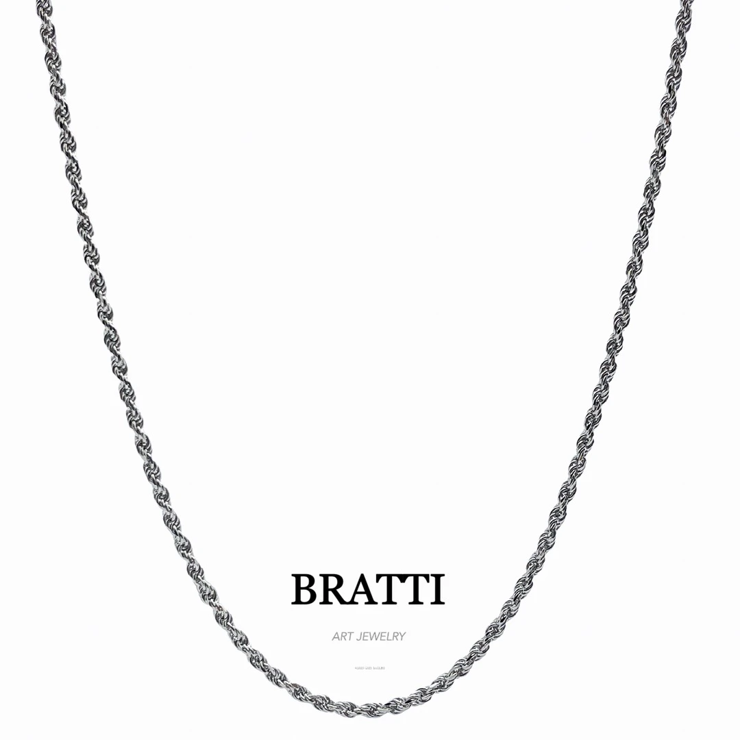 链子925银 Bratti珠宝S925银麻花项链-YX901