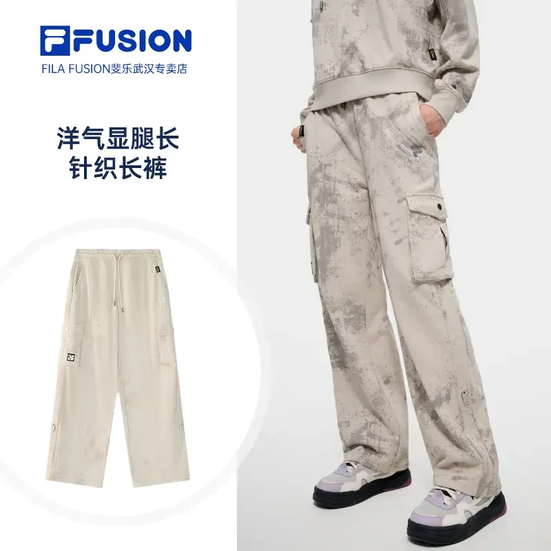 FILA斐乐潮牌秋新款时尚百搭复古潮流舒适宽松运动裤-T11W443604F