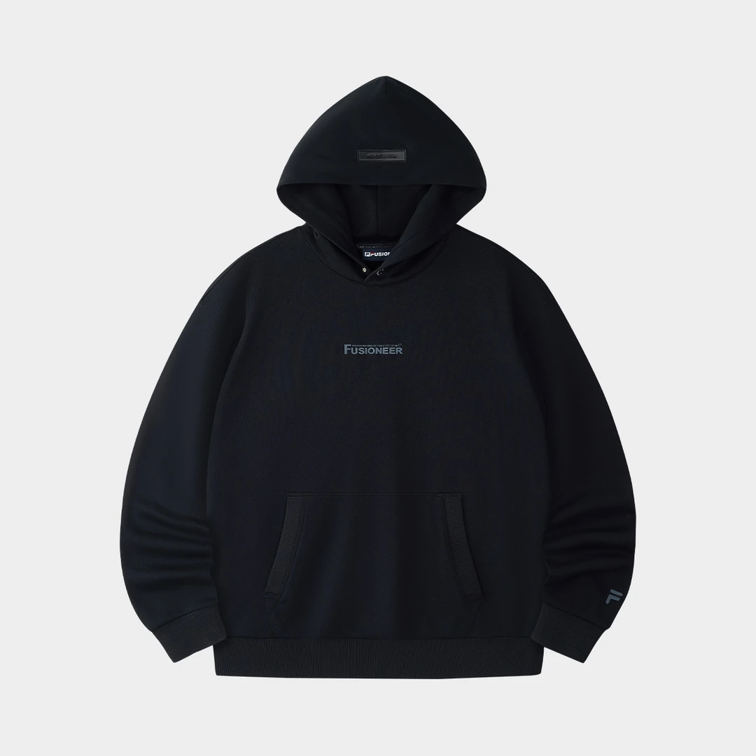 FILA FUSION新款男女同款潮流运动宽松连帽卫衣T11U515204