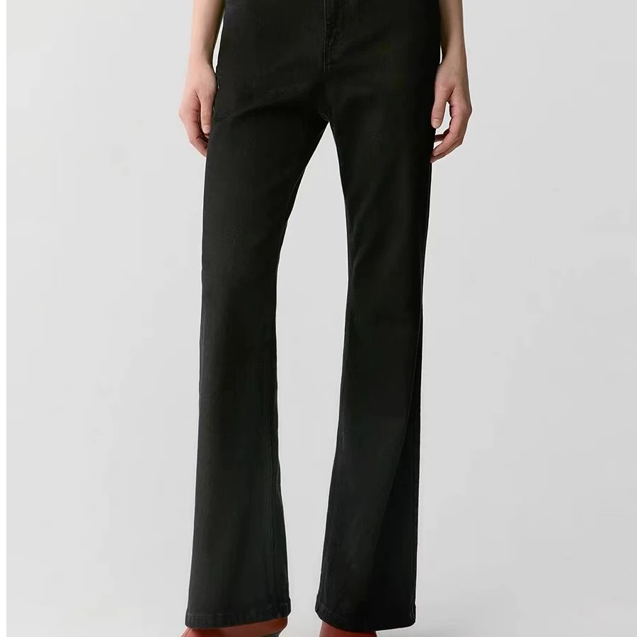 禾禾禾植绒喇叭裤