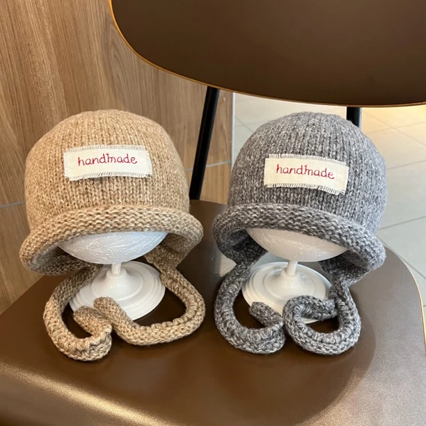 【奶咖色系】韩系儿童毛线帽潮酷男女童套头针织帽洋气宝宝秋冬季潮