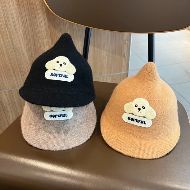 可爱小狗~宝宝帽子秋冬超萌奶嘴鸭舌帽婴儿保暖防风百搭马术帽酷