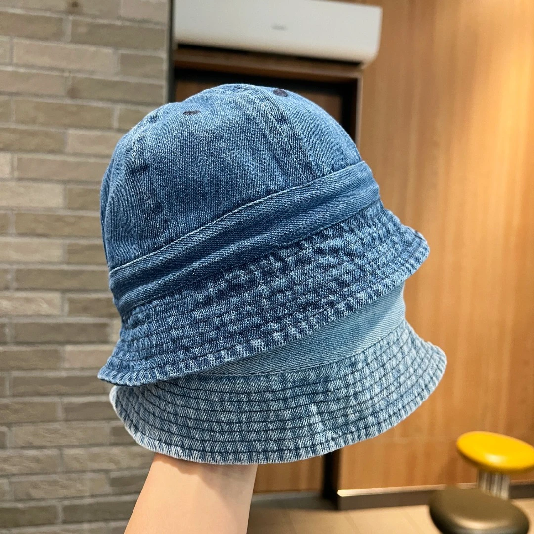 婴儿帽子春秋薄款儿童牛仔渔夫帽夏韩版潮盆帽宝宝男女童遮阳防晒