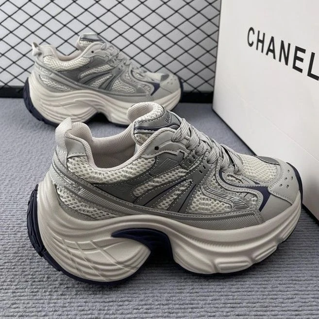 ins网红爆款老爹鞋女2025春季新款厚底增高百搭运动休闲鞋潮透气