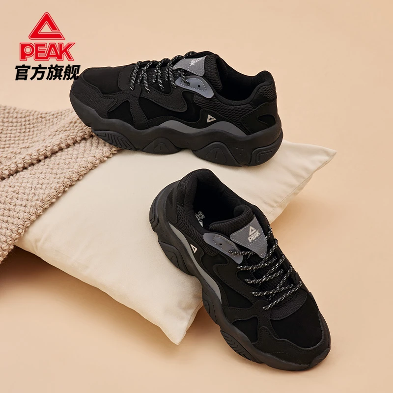 匹克猫爪鞋子棉鞋舒适休闲鞋厚底增高百搭耐磨老爹鞋-DM340067