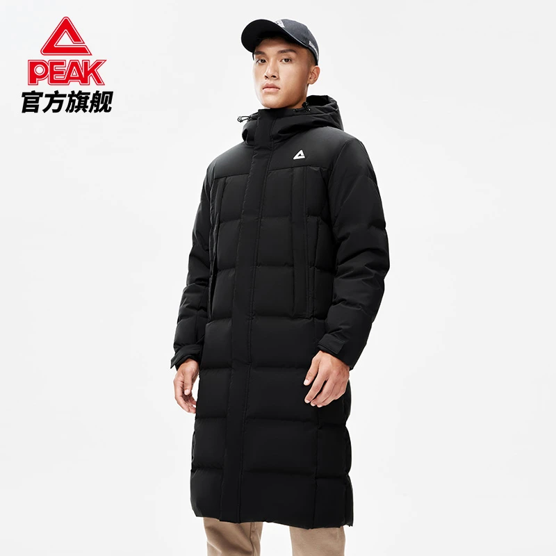 匹克篮球系列|长款羽绒服运动保暖羽绒男春冬鸭绒保暖加厚男上衣