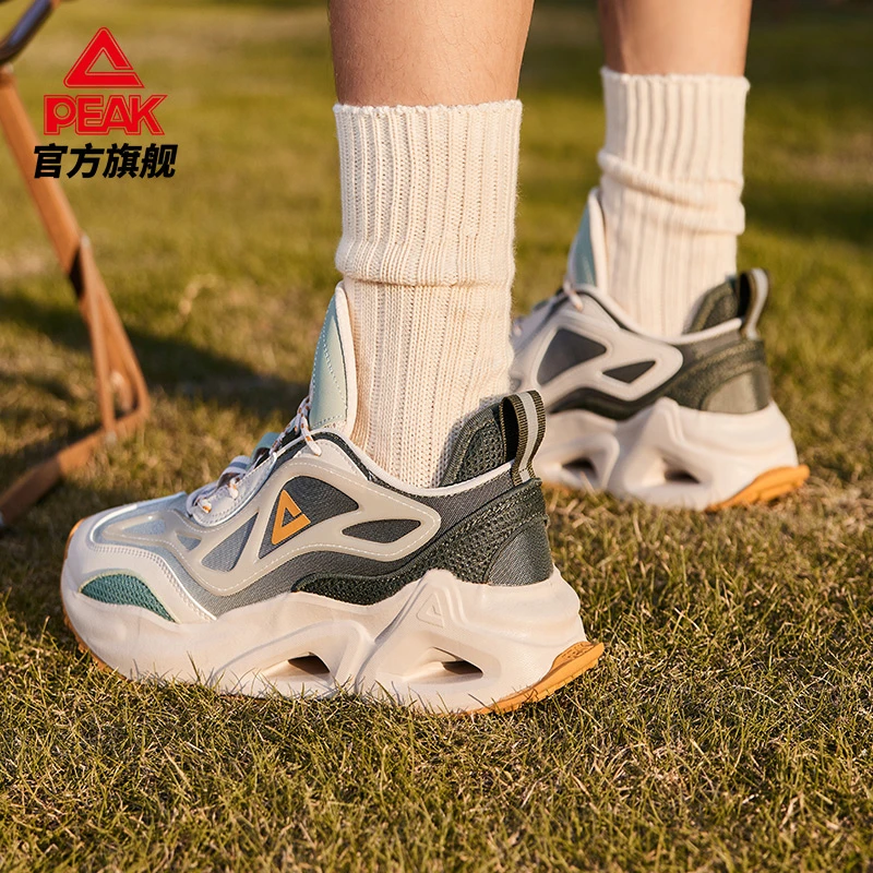 匹克游野复古休闲鞋秋季美拉德潮老爹鞋防水增高运动鞋-DE210117