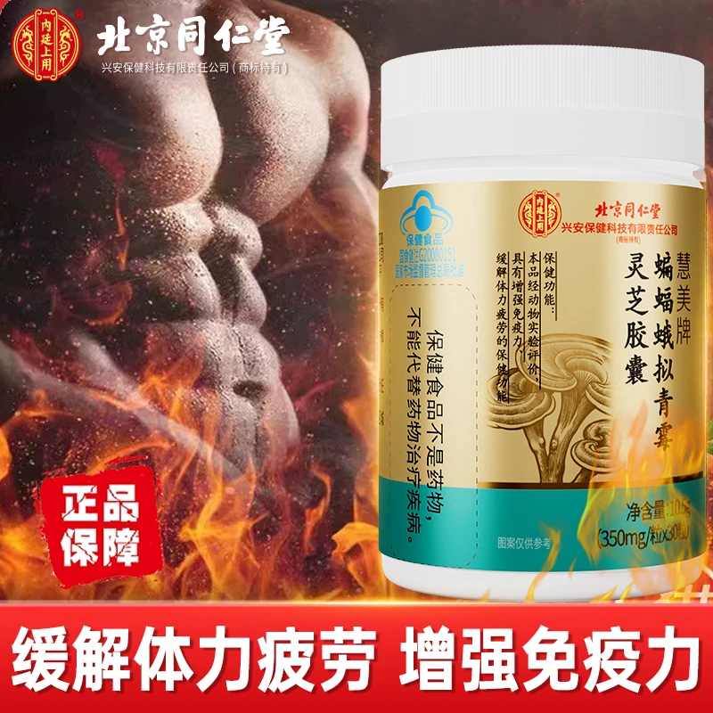 缓解体力疲劳增强免疫力蝙蝠蛾拟青霉灵芝胶囊男性滋补养生营养品