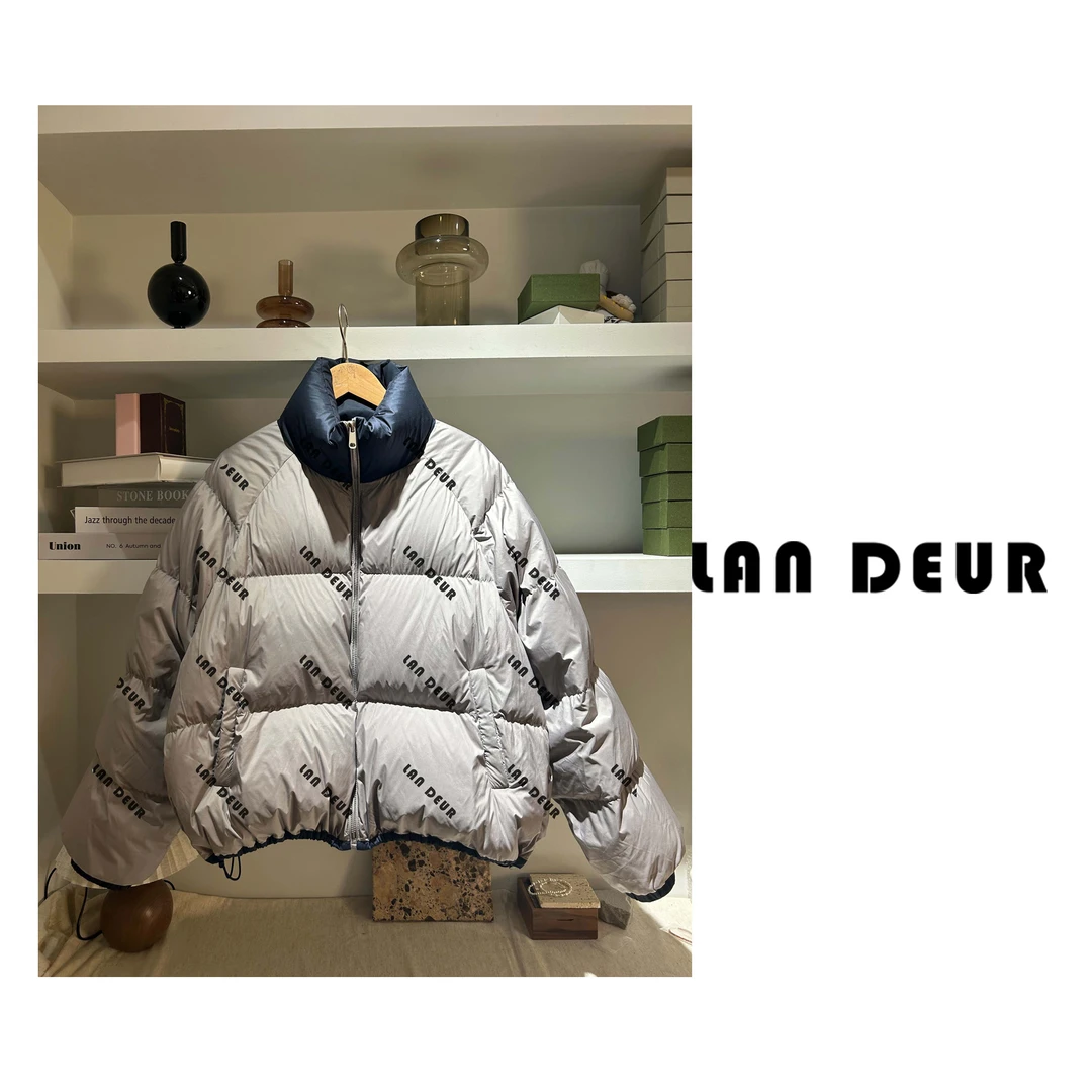 JIUJIU【空气面包】90白鹅绒韩系拼接撞色短款羽绒服女上衣冬季