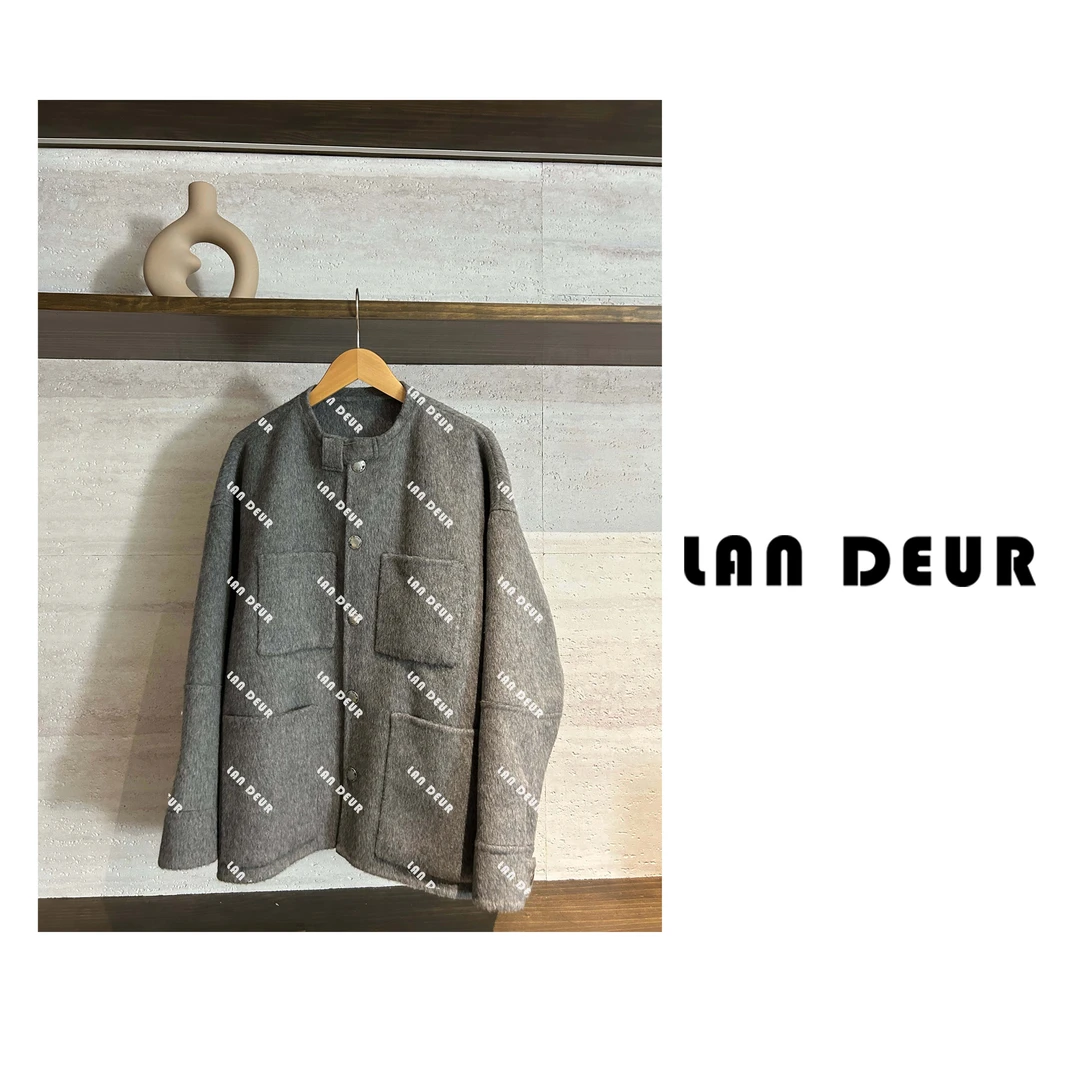 JIUJIU【冬日恋岛】80羊毛10桑蚕丝10骆驼绒冬季厚款毛呢0926-10361