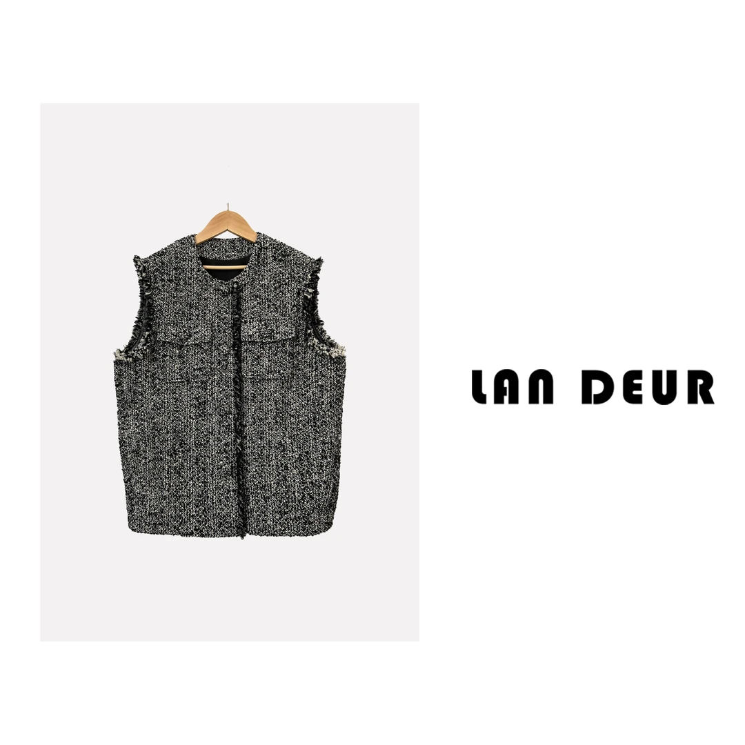 KEKE【巴黎街道】小香风复古潮流气质百搭小香马甲女上衣