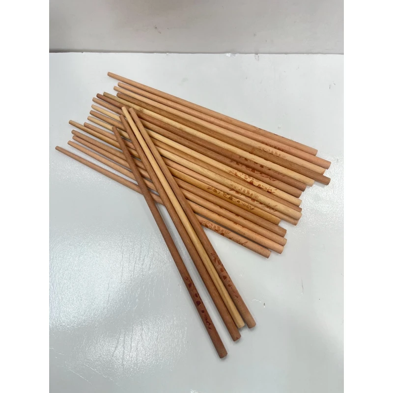 887 豆豆木整料10双装筷子摆件