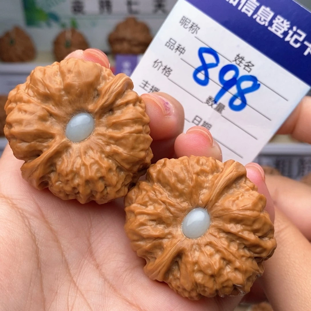 文玩核桃把件38金蟾898