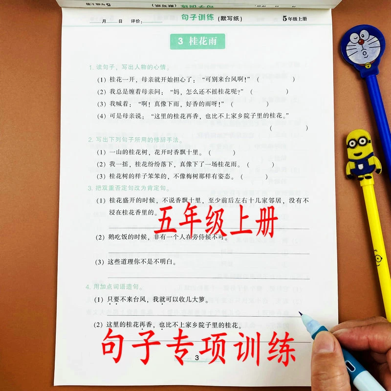 句子专项训练五年级上册语文课本同步缩写句子转换修改病句专项练