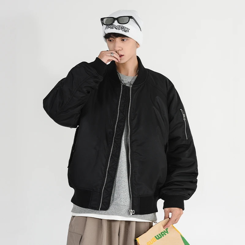 W-965棉衣外套男冬季飞行员夹克美式棒球服宽松休闲机车男款棉服