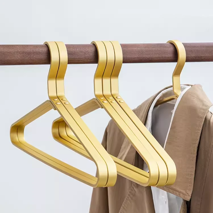 铝合金高档衣架轻奢风高承重无痕宽肩高级衣撑衣帽间卧室收纳加粗