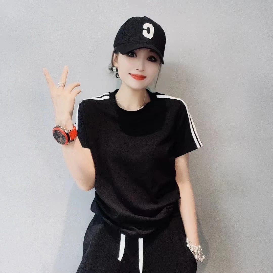 复古网红设计感t恤女短袖2024夏季新款韩版宽松显瘦遮肉上衣ins潮