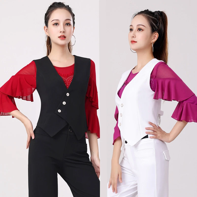 （老师同款）短款马甲水兵舞上衣女马夹舞蹈服女装广场舞服装跳舞衣