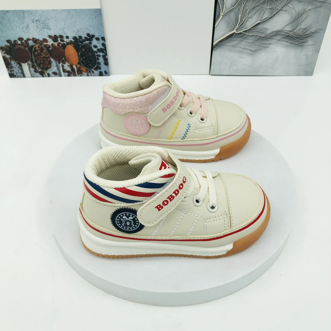 Bobdog/巴布豆（微瑕疵）B1区3089秋季儿童复合底皮面休闲鞋