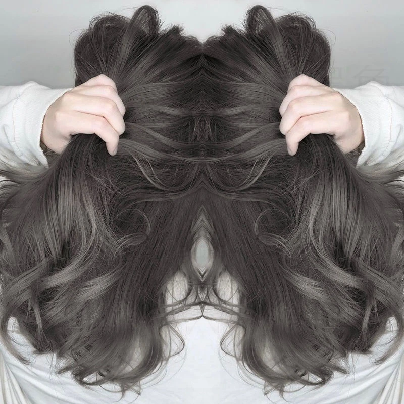 黑茶灰色染发剂2024新款流行色显白植物膏自己在家染夏季免漂时尚