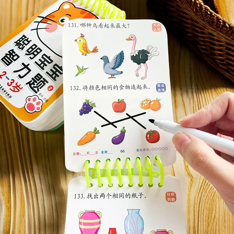 聪明益智宝宝智力题2-5岁宝宝训练专注力早教左右脑开发思维训练
