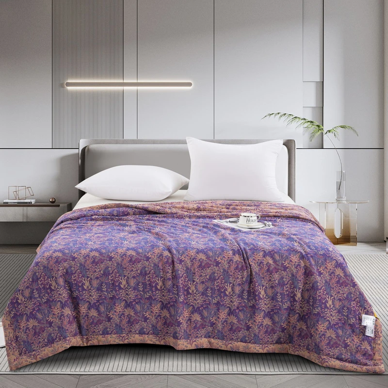 【稳德-大豆被】1.5*2米厚春夏秋冬被双层纱A类新中式母婴色织提花