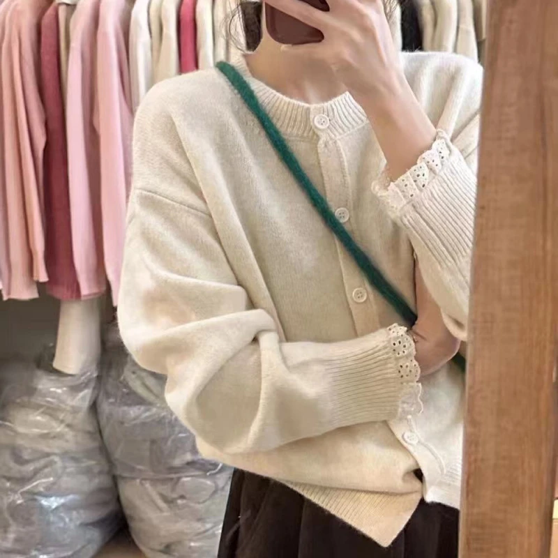 2024春秋新款上衣女长袖羊毛开衫F145